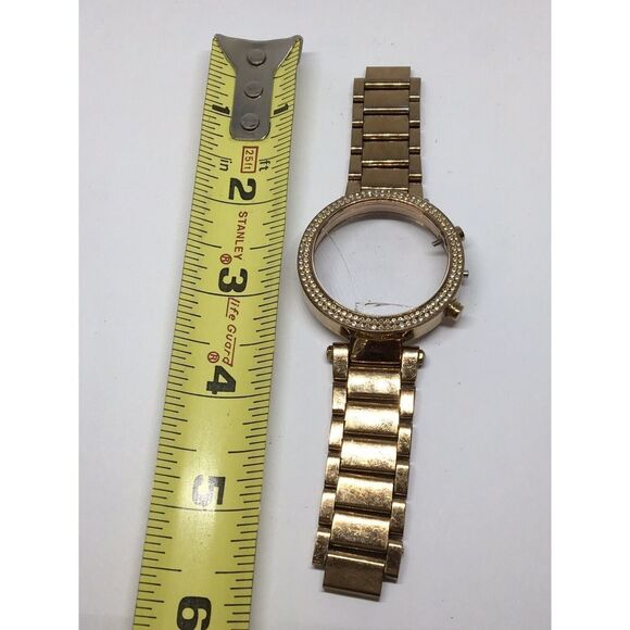 Michael Kors Watch Parts Stainless Steel Case Links Clasp Band 18mm RGold A842 - Picture 1 of 11